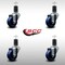 Service Caster 3'' SS Solid Poly Wheel Swivel 1-5/8'' Expanding Stem Caster Set, 4PK SCC-SSEX20S314-SPUS-158-4 - alternate 4